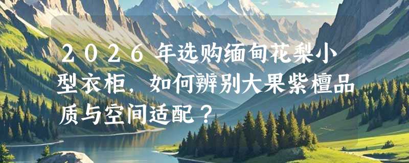 2026年选购缅甸花梨小型衣柜，如何辨别大果紫檀品质与空间适配？