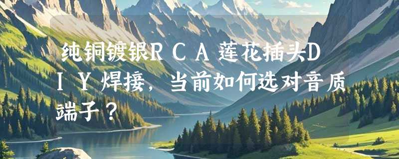 纯铜镀银RCA莲花插头DIY焊接，当前如何选对音质端子？