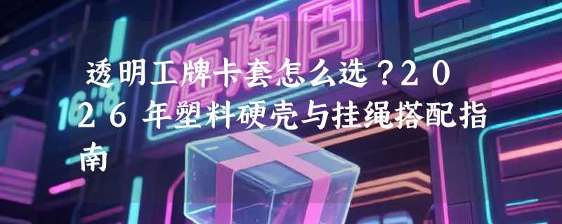 透明工牌卡套怎么选？2026年塑料硬壳与挂绳搭配指南