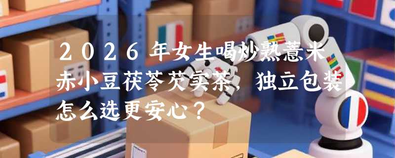 2026年女生喝炒熟薏米赤小豆茯苓芡实茶，独立包装怎么选更安心？