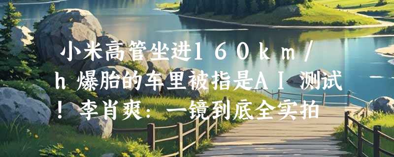 小米高管坐进160km/h爆胎的车里被指是AI测试！李肖爽：一镜到底全实拍