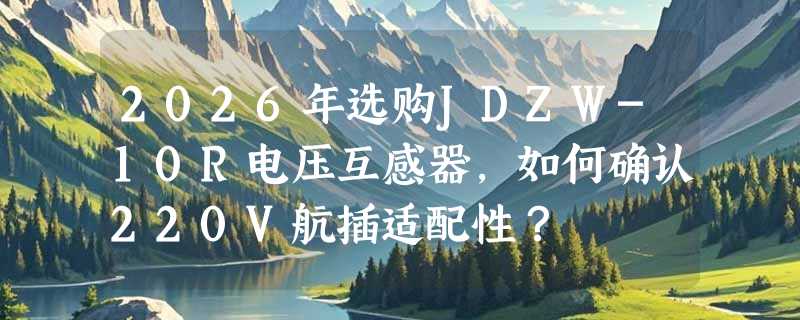 2026年选购JDZW-10R电压互感器，如何确认220V航插适配性？