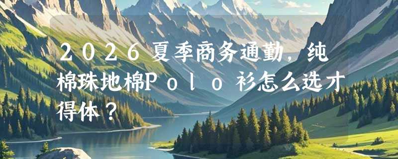 2026夏季商务通勤，纯棉珠地棉Polo衫怎么选才得体？