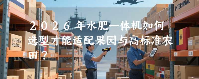 2026年水肥一体机如何选型才能适配果园与高标准农田？