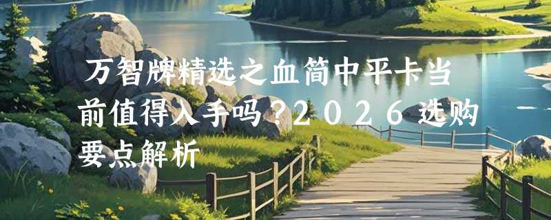 万智牌精选之血简中平卡当前值得入手吗？2026选购要点解析