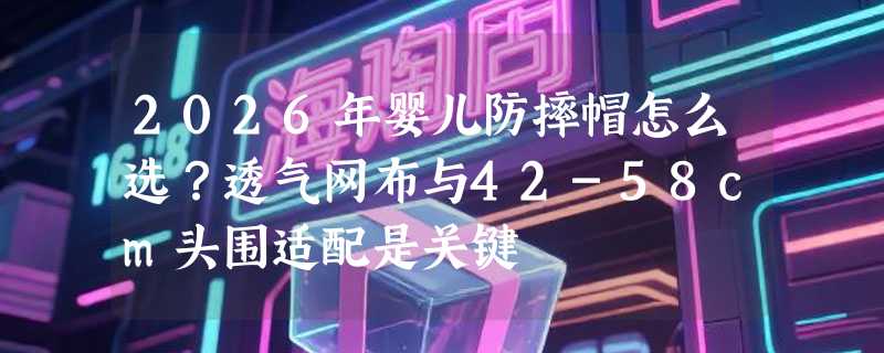 2026年婴儿防摔帽怎么选？透气网布与42-58cm头围适配是关键