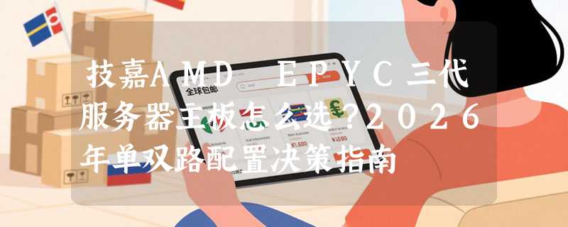 技嘉AMD EPYC三代服务器主板怎么选？2026年单双路配置决策指南