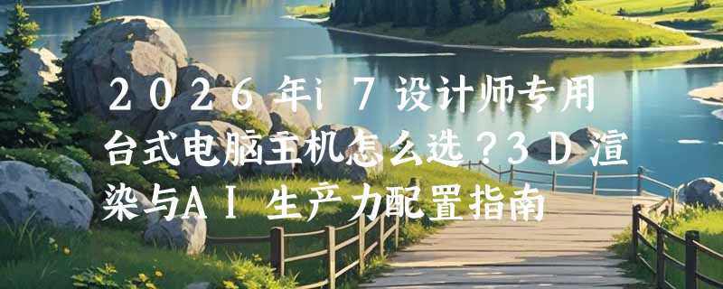 2026年i7设计师专用台式电脑主机怎么选？3D渲染与AI生产力配置指南