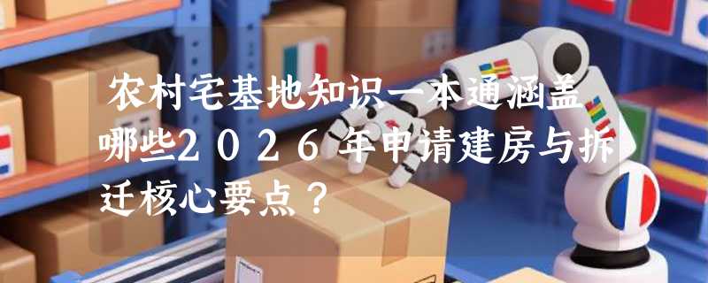 农村宅基地知识一本通涵盖哪些2026年申请建房与拆迁核心要点？