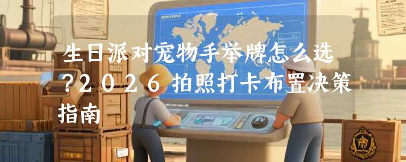 生日派对宠物手举牌怎么选？2026拍照打卡布置决策指南