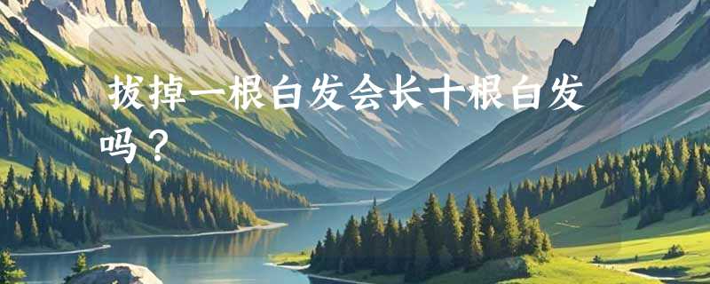 拔掉一根白发会长十根白发吗？