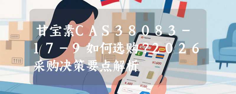 甘宝素CAS38083-17-9如何选购？2026采购决策要点解析