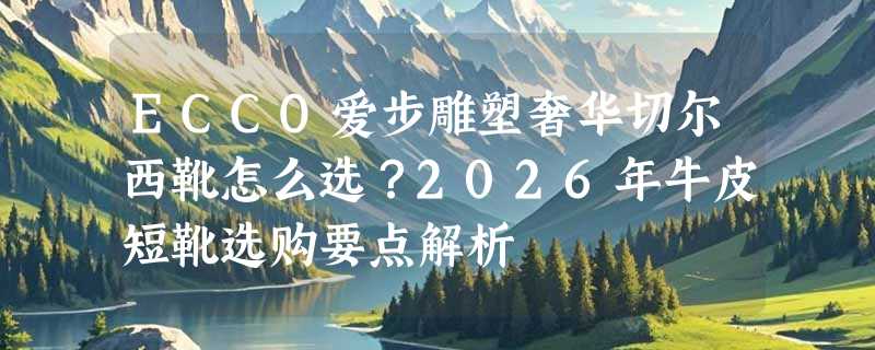 ECCO爱步雕塑奢华切尔西靴怎么选？2026年牛皮短靴选购要点解析