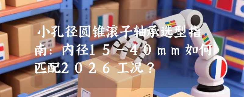 小孔径圆锥滚子轴承选型指南：内径15-40mm如何匹配2026工况？