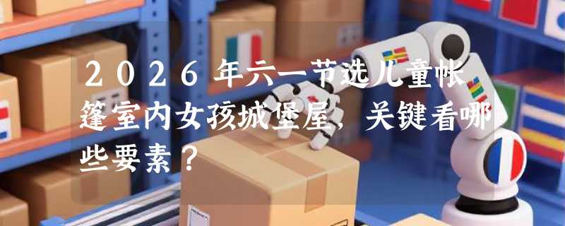 2026年六一节选儿童帐篷室内女孩城堡屋，关键看哪些要素？