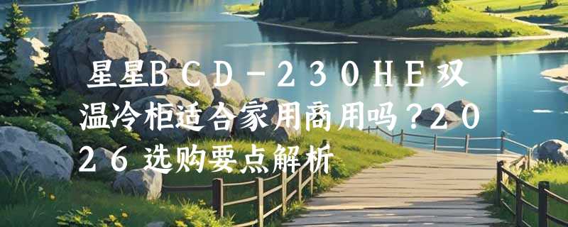星星BCD-230HE双温冷柜适合家用商用吗？2026选购要点解析