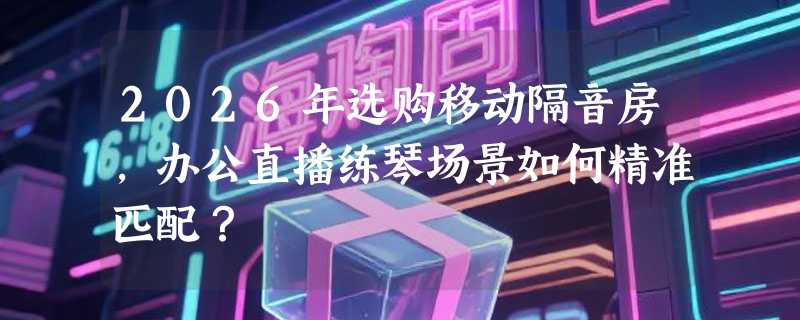 2026年选购移动隔音房，办公直播练琴场景如何精准匹配？