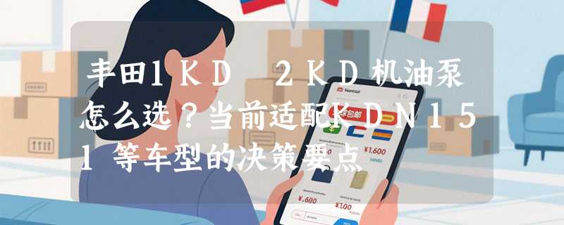 丰田1KD 2KD机油泵怎么选？当前适配KDN151等车型的决策要点