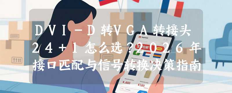 DVI-D转VGA转接头24+1怎么选？2026年接口匹配与信号转换决策指南