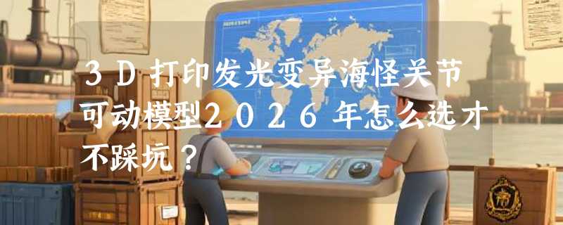 3D打印发光变异海怪关节可动模型2026年怎么选才不踩坑？