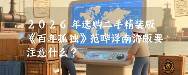 2026年选购二手精装版《百年孤独》范晔译南海版要注意什么？