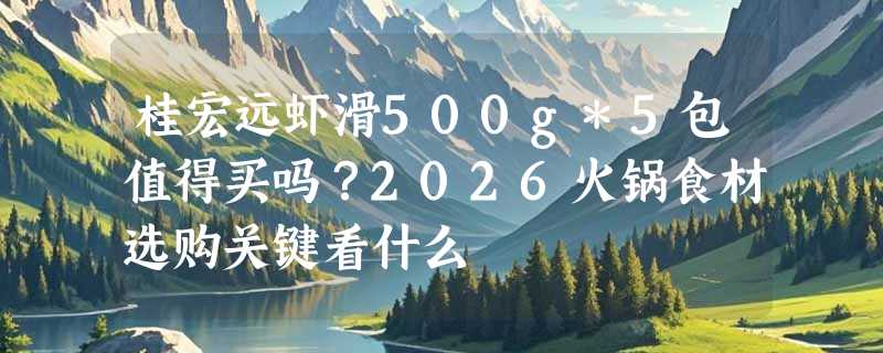 桂宏远虾滑500g*5包值得买吗？2026火锅食材选购关键看什么