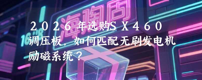 2026年选购SX460调压板，如何匹配无刷发电机励磁系统？