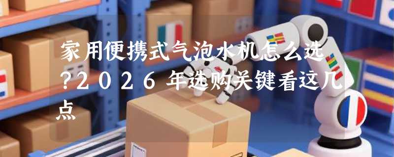 家用便携式气泡水机怎么选？2026年选购关键看这几点