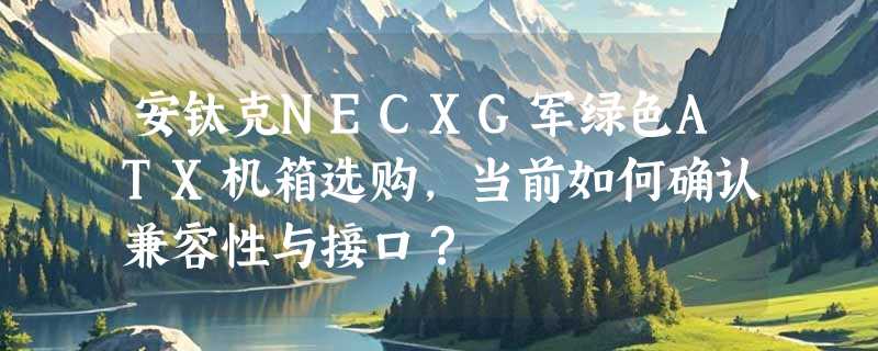 安钛克NECXG军绿色ATX机箱选购，当前如何确认兼容性与接口？