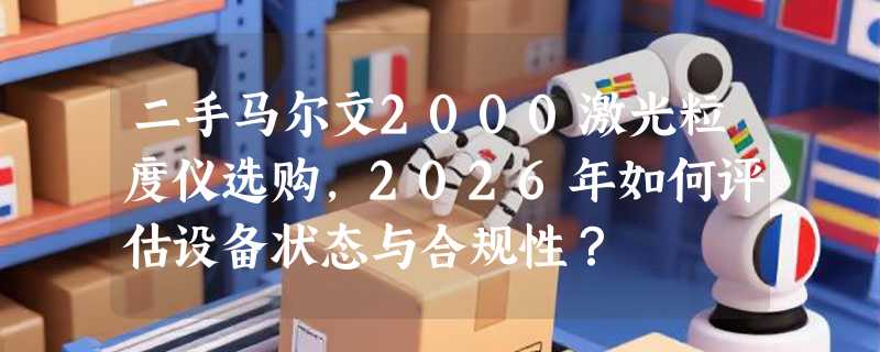 二手马尔文2000激光粒度仪选购，2026年如何评估设备状态与合规性？