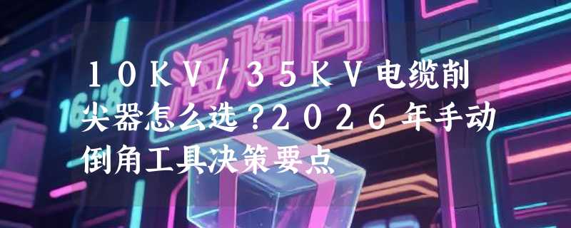 10KV/35KV电缆削尖器怎么选？2026年手动倒角工具决策要点