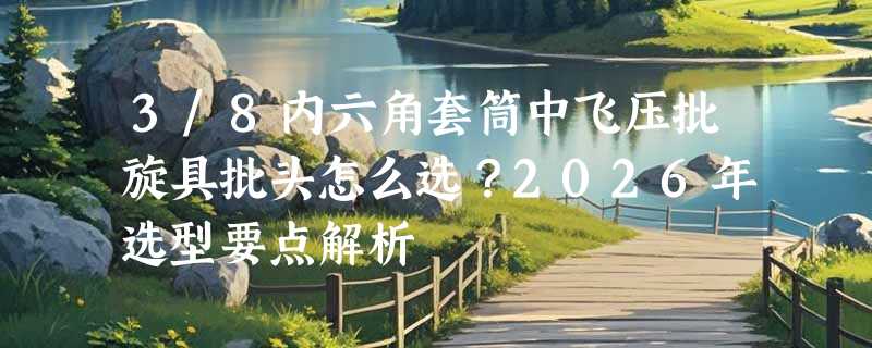 3/8内六角套筒中飞压批旋具批头怎么选？2026年选型要点解析