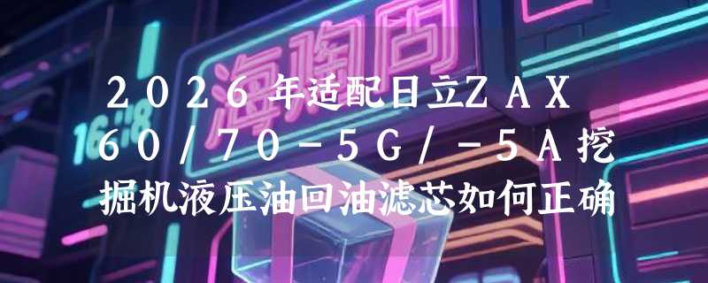 2026年适配日立ZAX60/70-5G/-5A挖掘机液压油回油滤芯如何正确保养？