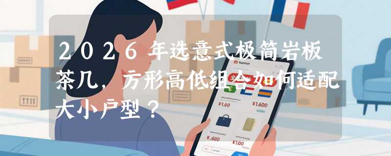 2026年选意式极简岩板茶几，方形高低组合如何适配大小户型？
