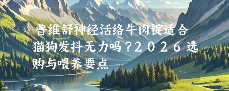 普维舒神经活络牛肉锭适合猫狗发抖无力吗？2026选购与喂养要点