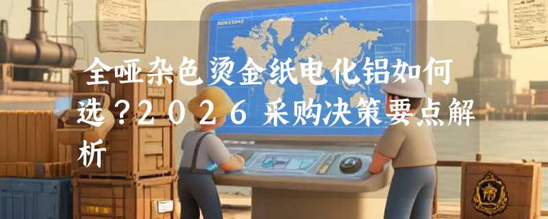 全哑杂色烫金纸电化铝如何选？2026采购决策要点解析