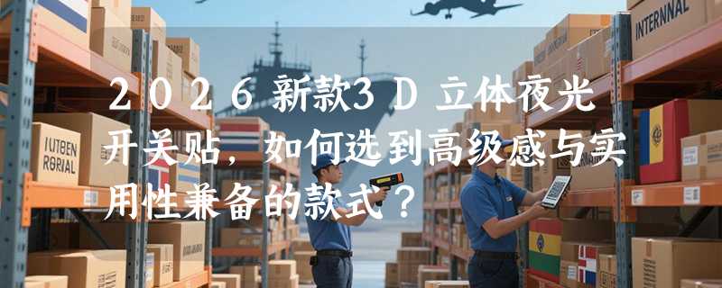 2026新款3D立体夜光开关贴，如何选到高级感与实用性兼备的款式？