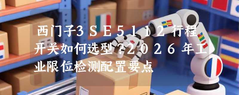 西门子3SE5112行程开关如何选型？2026年工业限位检测配置要点