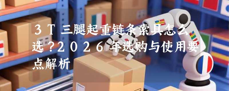 3T三腿起重链条索具怎么选？2026年选购与使用要点解析