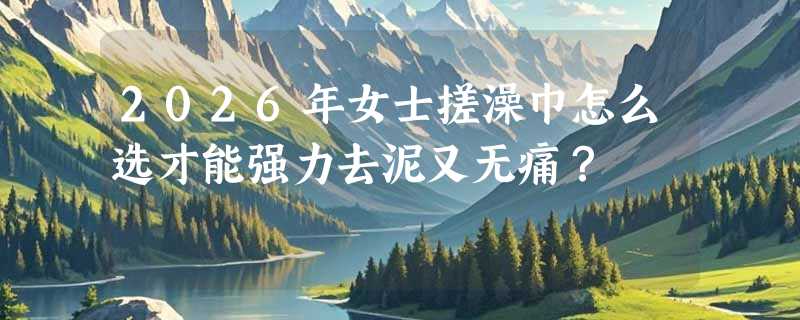 2026年女士搓澡巾怎么选才能强力去泥又无痛？