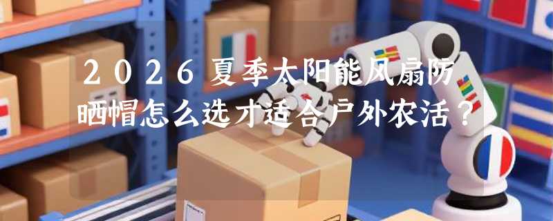 2026夏季太阳能风扇防晒帽怎么选才适合户外农活？