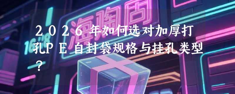 2026年如何选对加厚打孔PE自封袋规格与挂孔类型？