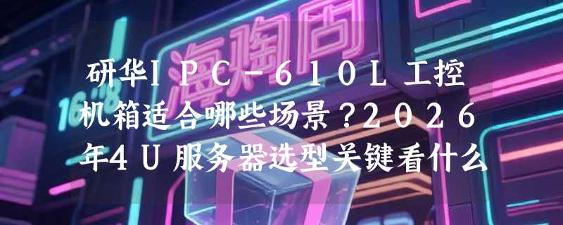 研华IPC-610L工控机箱适合哪些场景？2026年4U服务器选型关键看什么