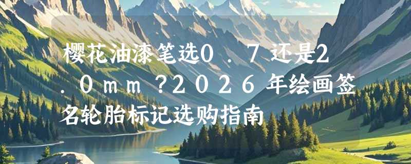 樱花油漆笔选0.7还是2.0mm？2026年绘画签名轮胎标记选购指南