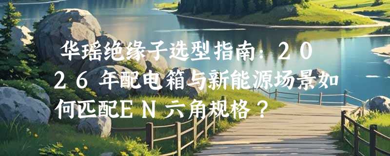 华瑶绝缘子选型指南：2026年配电箱与新能源场景如何匹配EN六角规格？