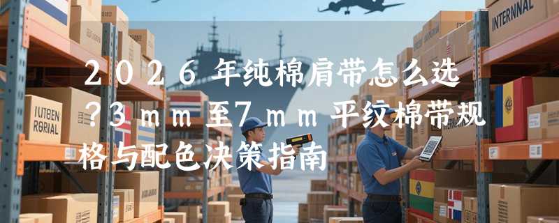 2026年纯棉肩带怎么选？3mm至7mm平纹棉带规格与配色决策指南