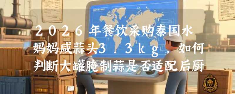 2026年餐饮采购泰国水妈妈咸蒜头3.3kg，如何判断大罐腌制蒜是否适配后厨？
