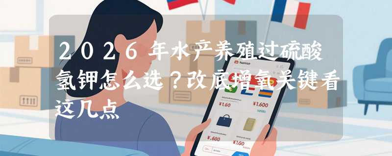 2026年水产养殖过硫酸氢钾怎么选？改底增氧关键看这几点