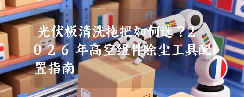 光伏板清洗拖把如何选？2026年高空组件除尘工具配置指南