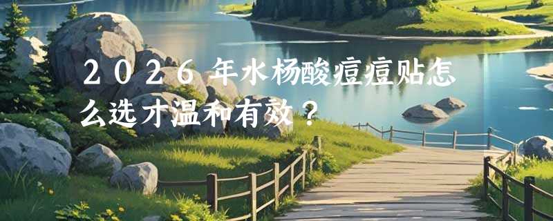 2026年水杨酸痘痘贴怎么选才温和有效？